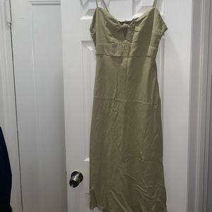 Twist-Front Midi-Dress
